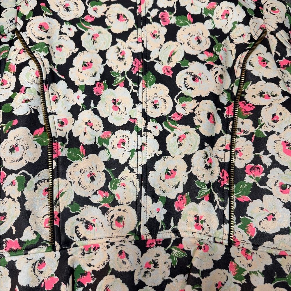 Vintage Y2K Juicy Couture “Covent Garden” Edgy Floral Leather Jacket - Picture 14 of 16